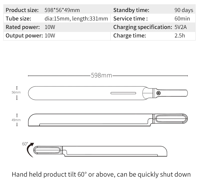 Portable Disinfection Wand Sanitizing UV Sterilization Stick